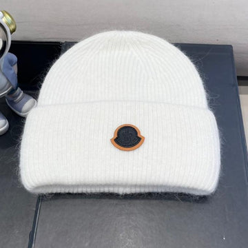 Beanie Hat In White Wool 438126