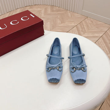 GG Ballet Flat Sky Silk