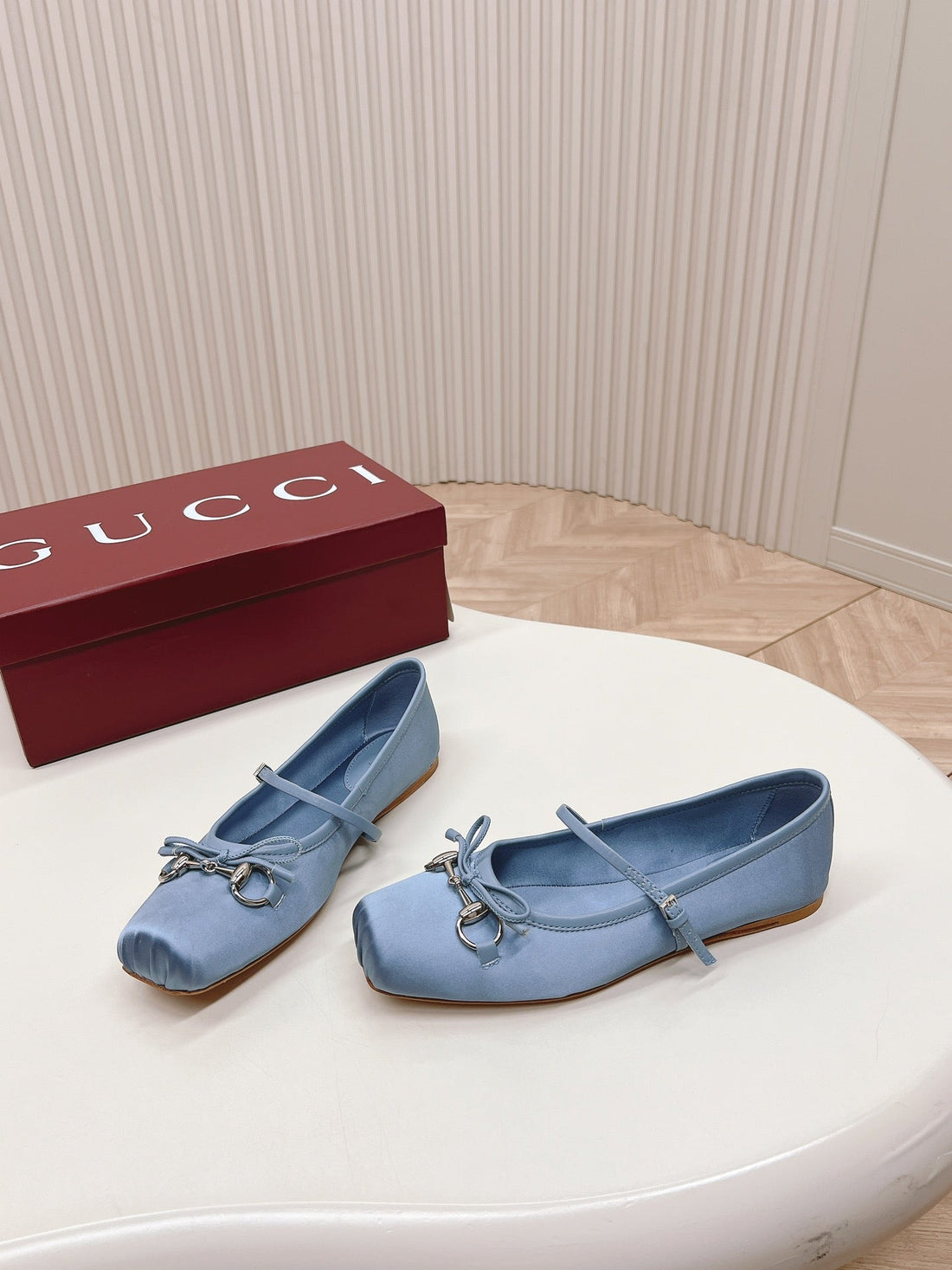 GG Ballet Flat Sky Silk