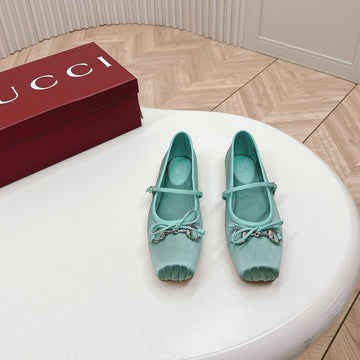GG Ballet Flat Arctic Silk