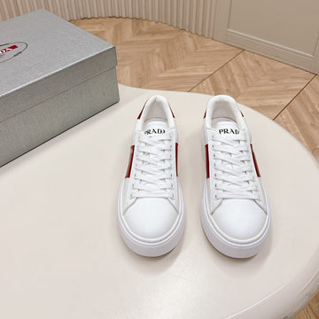 Pra Leather Logo Outlet Sneakers Black And Cherry Calfskin