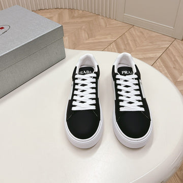 Pra Leather Logo Outlet Sneakers Black Calfskin