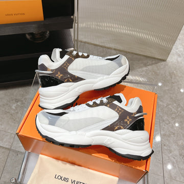 LV Run 55 Sneaker 50MM Brown Black Monogram Polyester Mesh Fabric