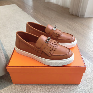Hm Game Slip-On Sneaker Sienna With Tassel Calfskin