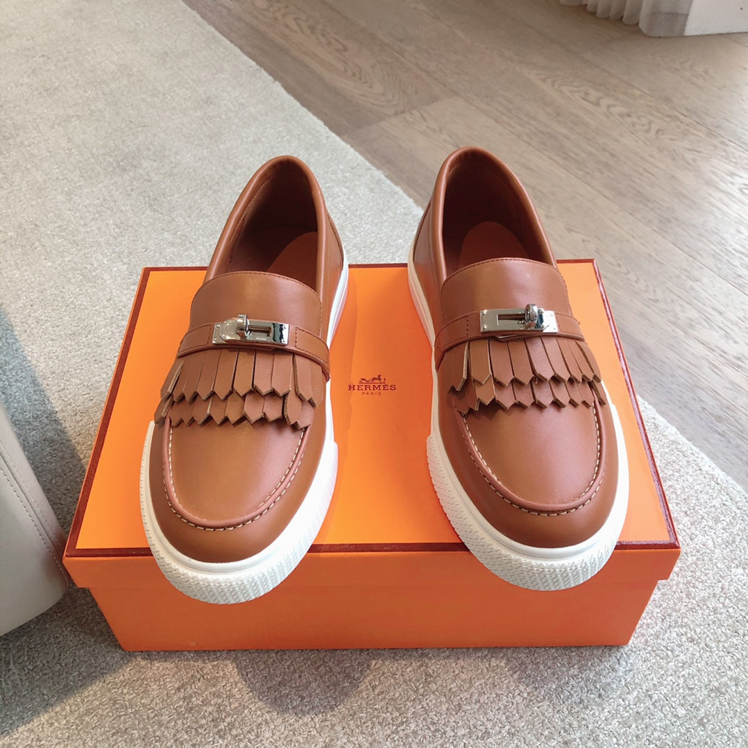 Hm Game Slip-On Sneaker Sienna With Tassel Calfskin