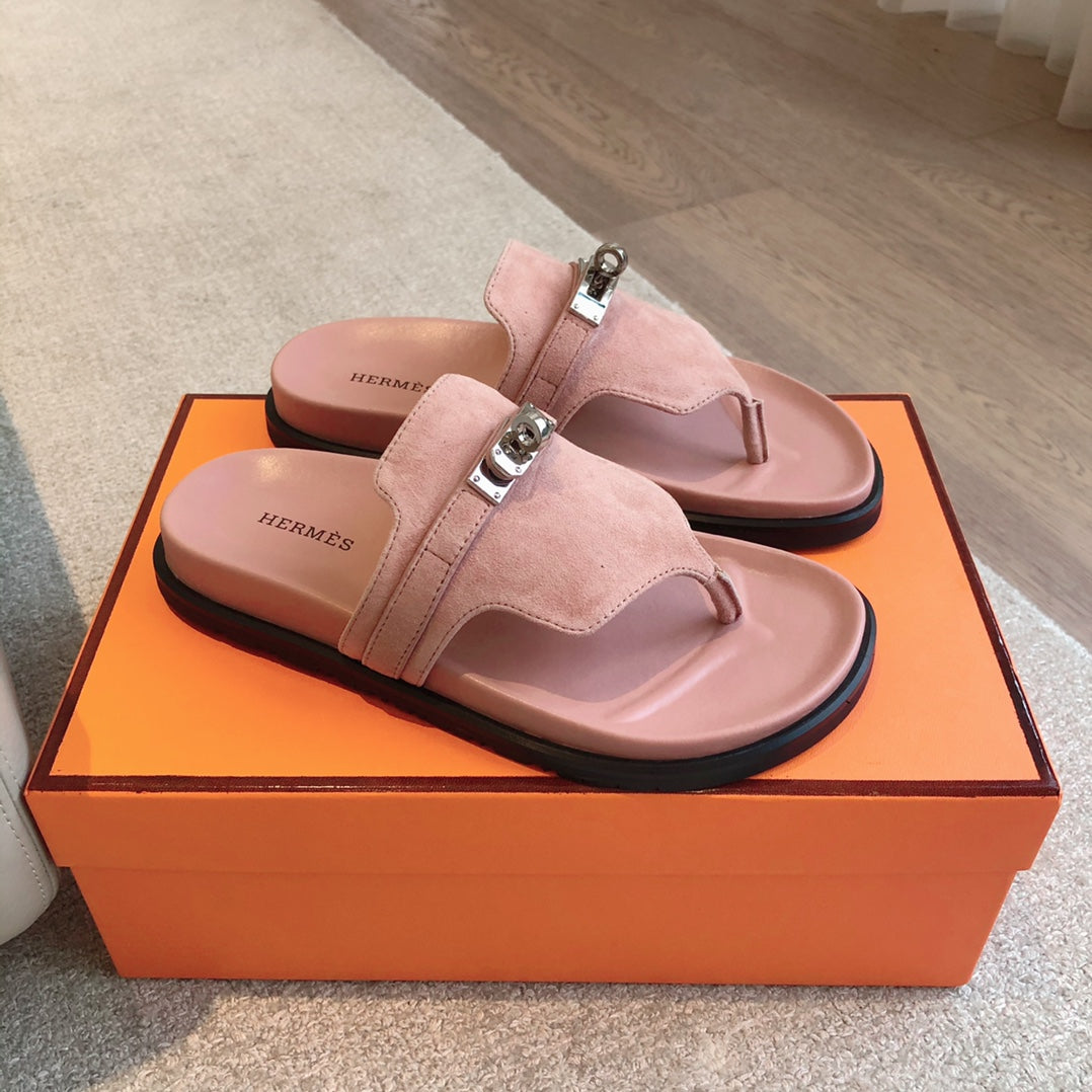 Empire Sandal Light Pink Suede
