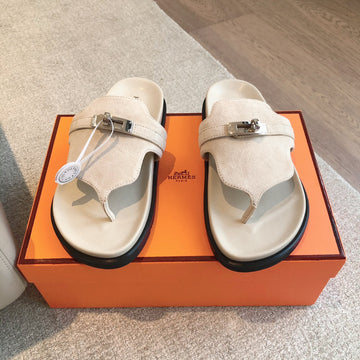 Empire Sandal Cream White Suede