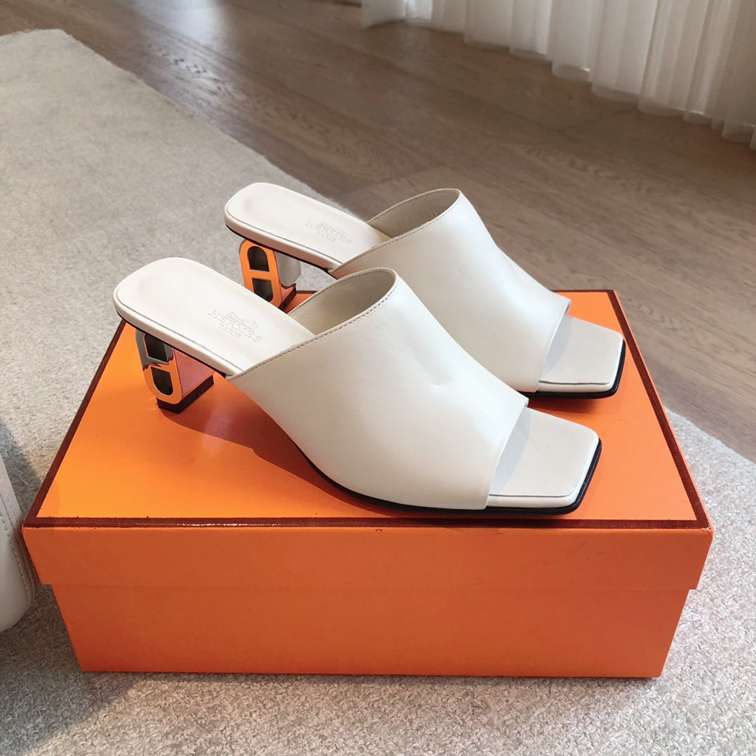 Iconique 60 Sandal White Calfskin