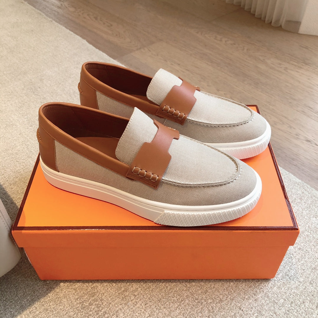 Job Loafer Light Tortilla Mix Caramel Calfskin