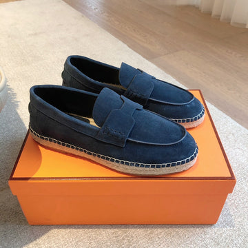 Hm Trip Espadrille Marine Blue Suede