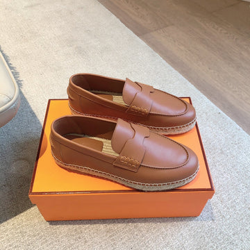 Hm Trip Espadrille Brown Calfskin