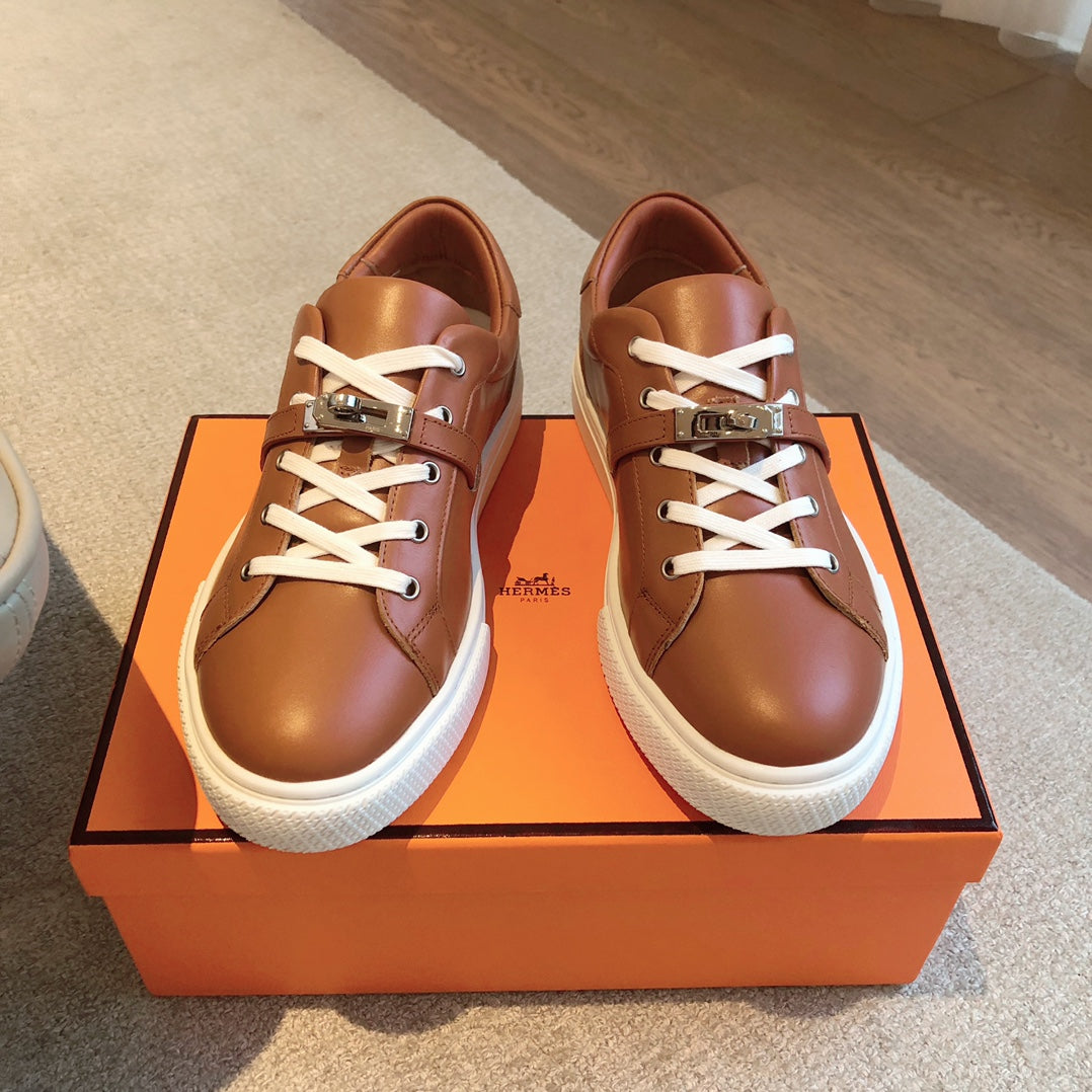 Hm Day Sneaker Brown Mix White Lambskin 970888