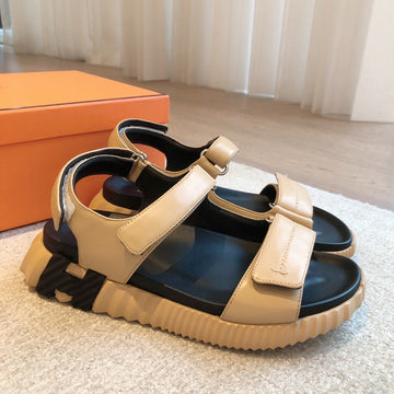 Hm Junior Sandal Beige Mix Black Lambskin 970902