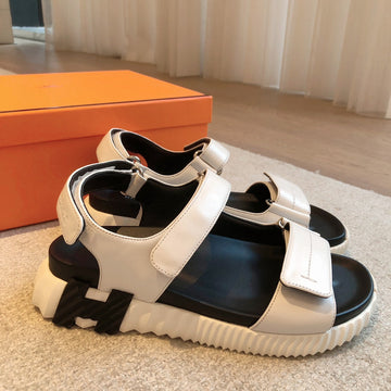 Hm Junior Sandal White Mix Black Lambskin 970903