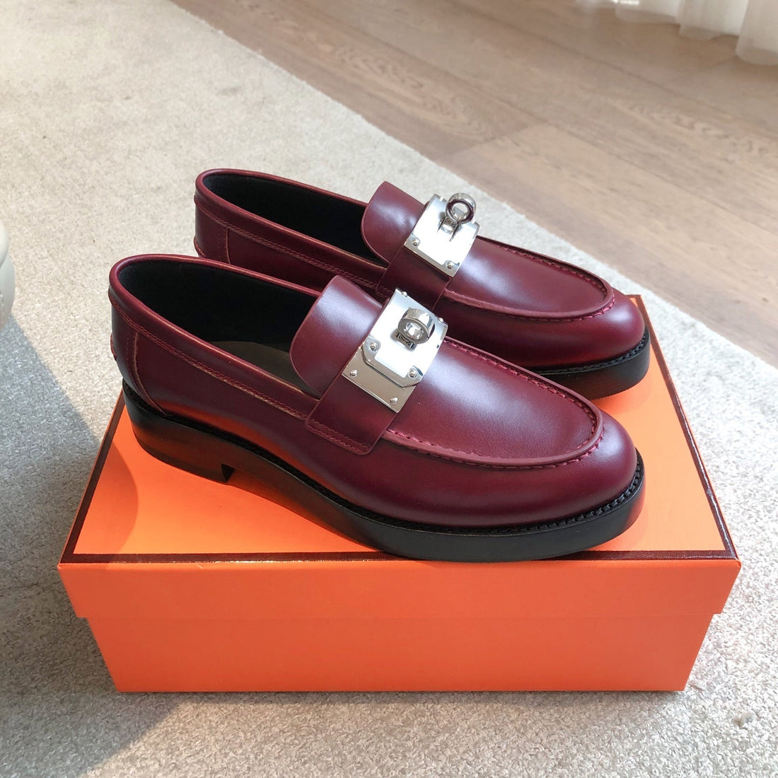 Hm 25 Kelly Loafer Red Cowhide 353503