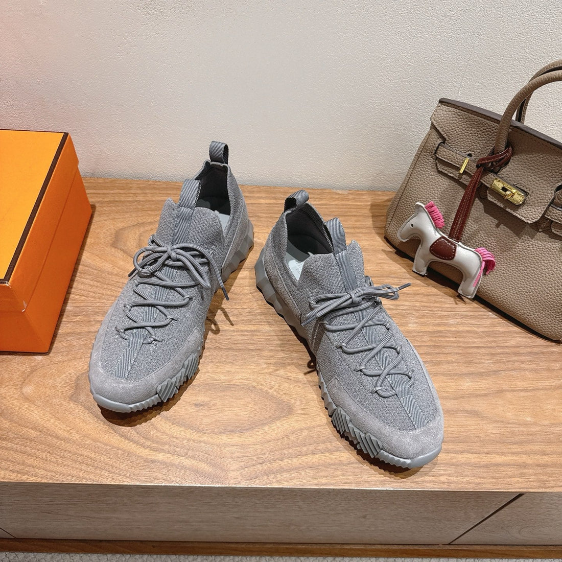 Hm Sneakers Slip-On Lift Grey Fabrics 329546