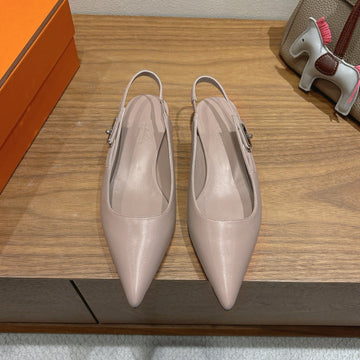 Hm Lover Pump 40MM Beige Galet Calfskin 429022