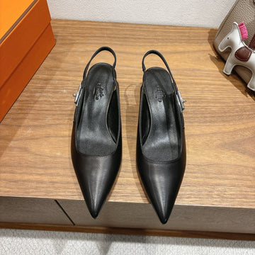 Hm Lover Pump 40MM Black Calfskin 429023