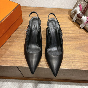 Hm Lover Pump 80MM Black Calfskin 429025