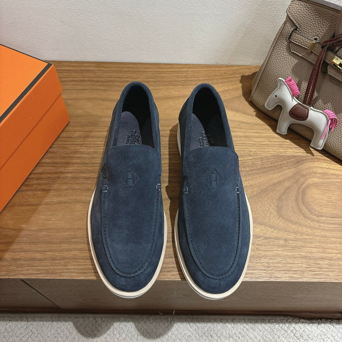 Hm Impact Loafers Charcoal Blue Suede 526165