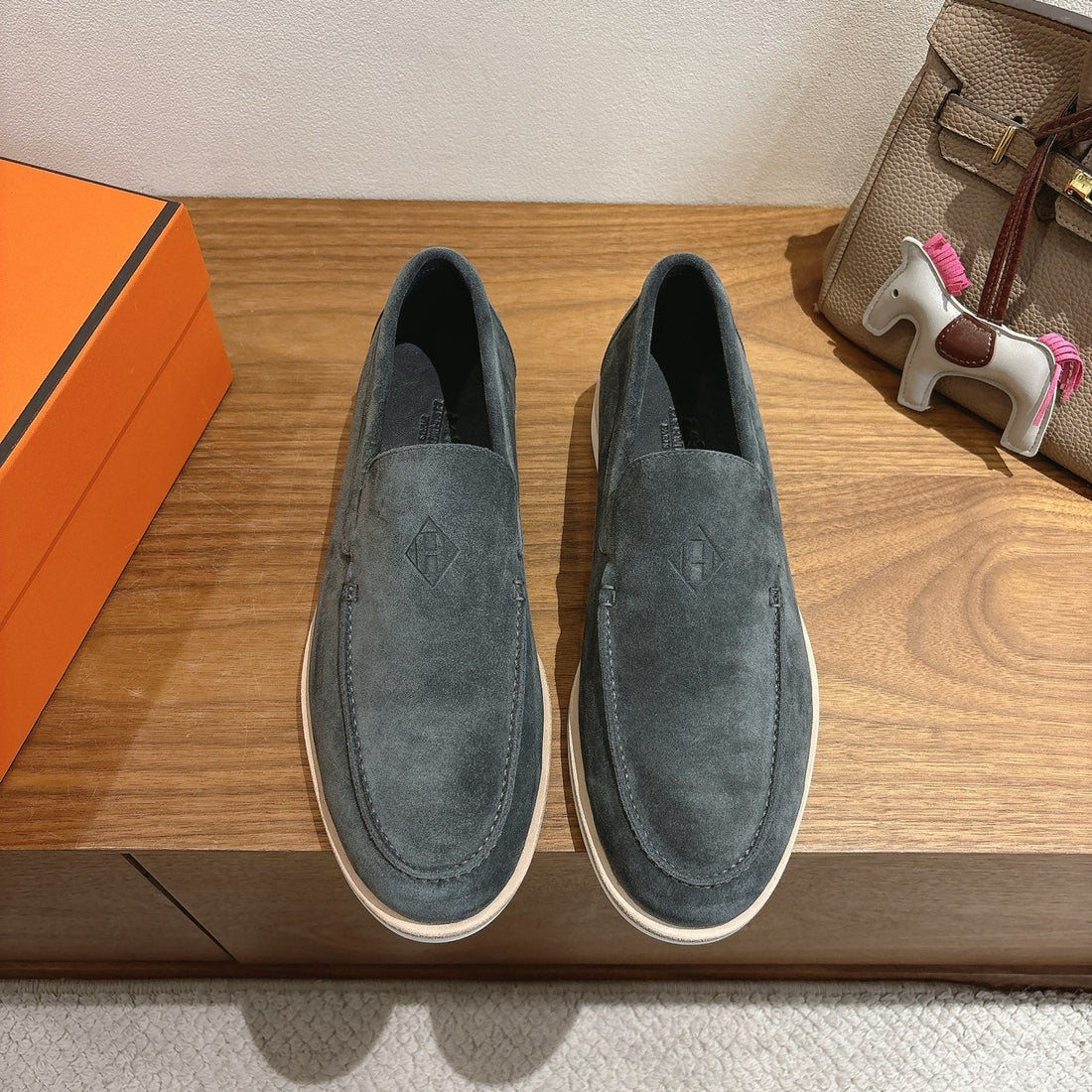 Hm Impact Loafers Granite Gray Suede 526167
