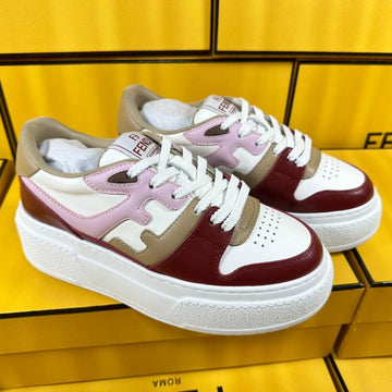 Fendi Thick-Solded Sneaker In Colorful Lambskin