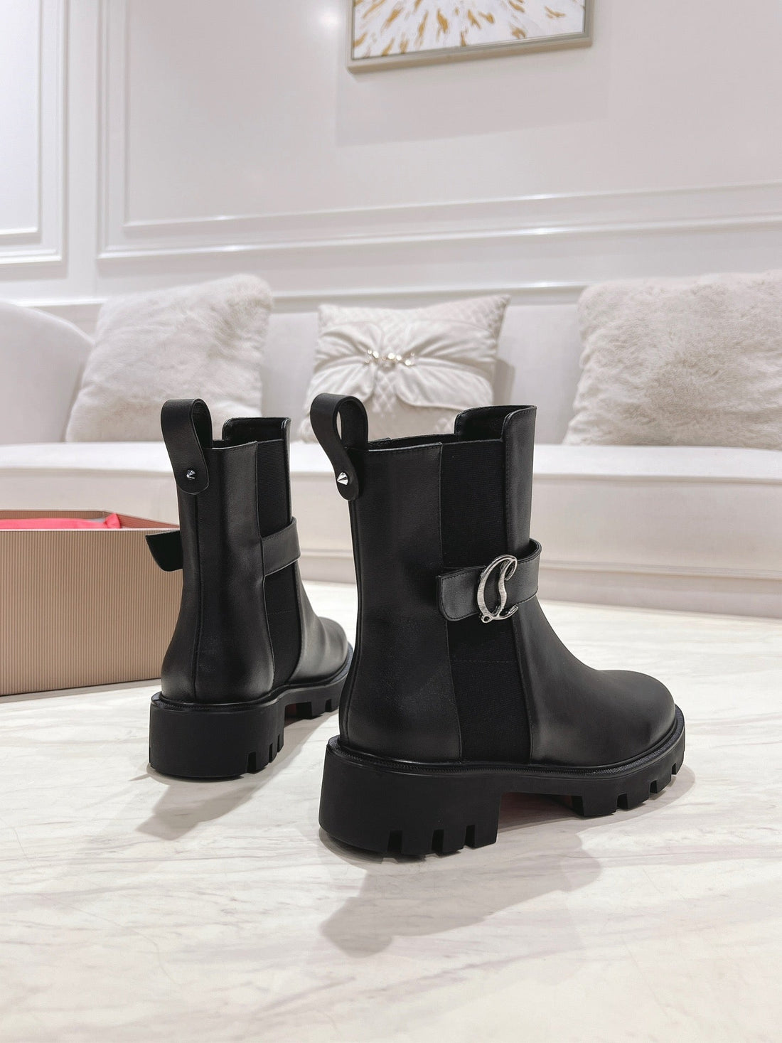 Cl 25C Chelsea Booty Lug Black Calf Leather 167667