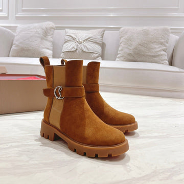 Cl 25C Chelsea Booty Lug Amber Orange Suede 167679