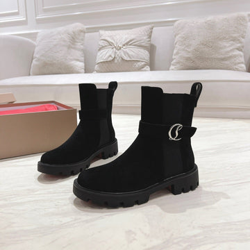 Cl 25C Chelsea Booty Lug Black Suede 167683