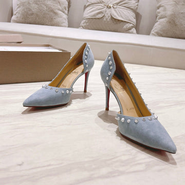 Cl 25 Iriza Pumps 8.5cm Blue Suede 314900