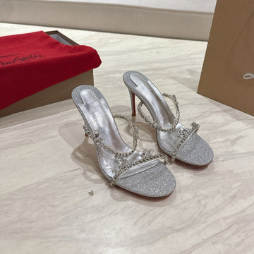 Cl 25 Sandals Silver Pvc Creo Rhinestones 307509