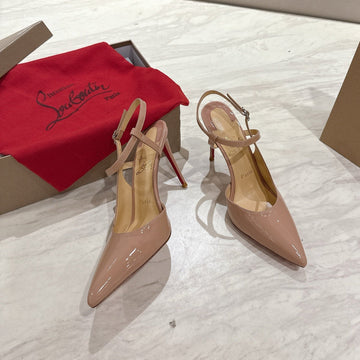 Cl 25 Slingback Pink Nude Gloss Calf Patent Leather 307520
