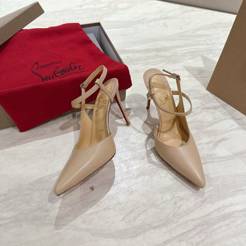 Cl 25 Slingback Beige Gloss Calf Patent Leather 307522