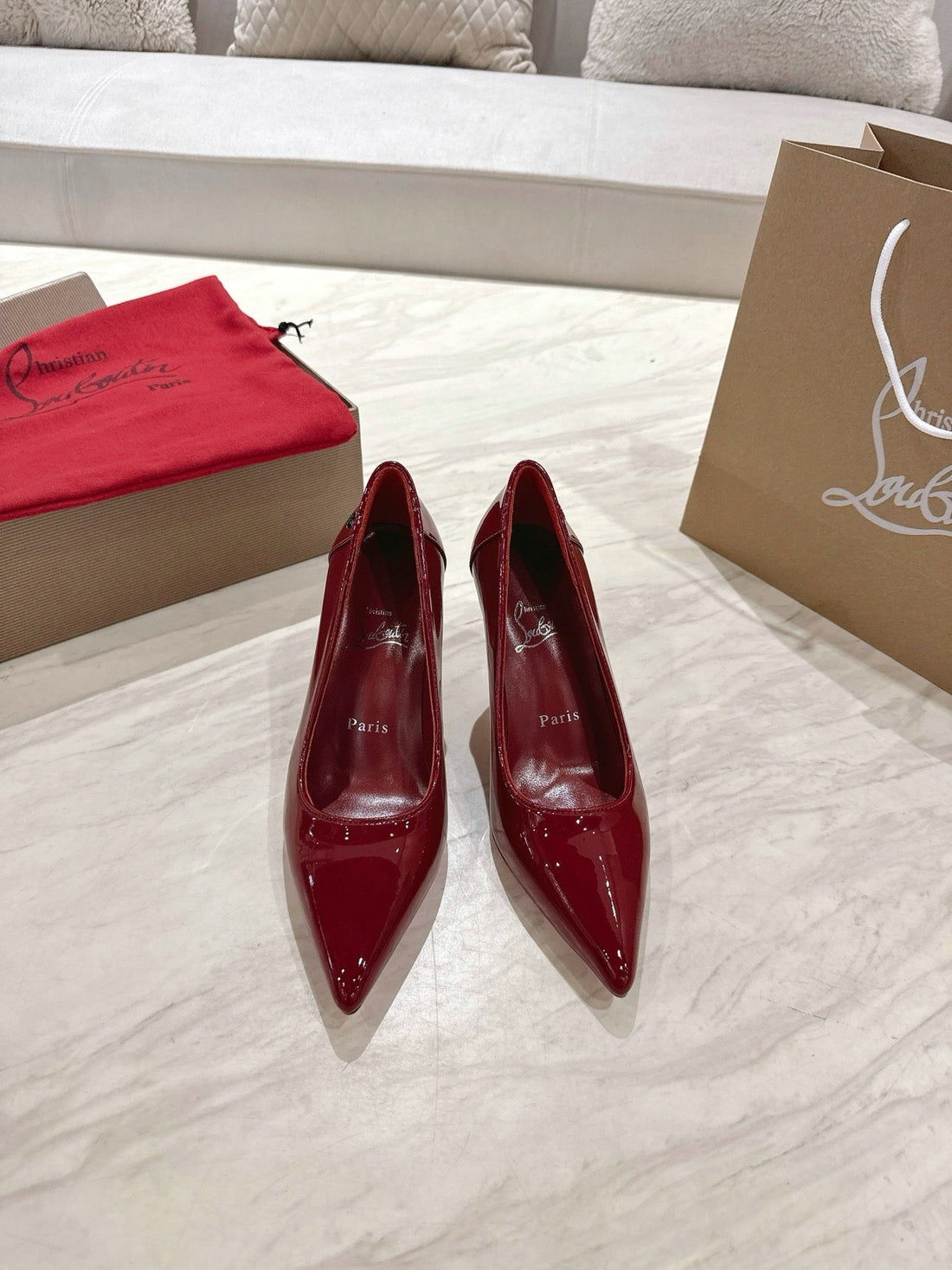 Cl 25 Kate Patent Leather Pumps Red Gloss Calfskin 307528