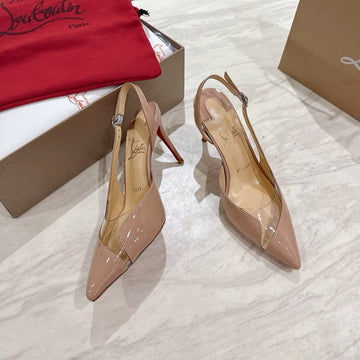 Cl 25 Slingback Sandals Nude Pvc Gloss Calfskin 307530