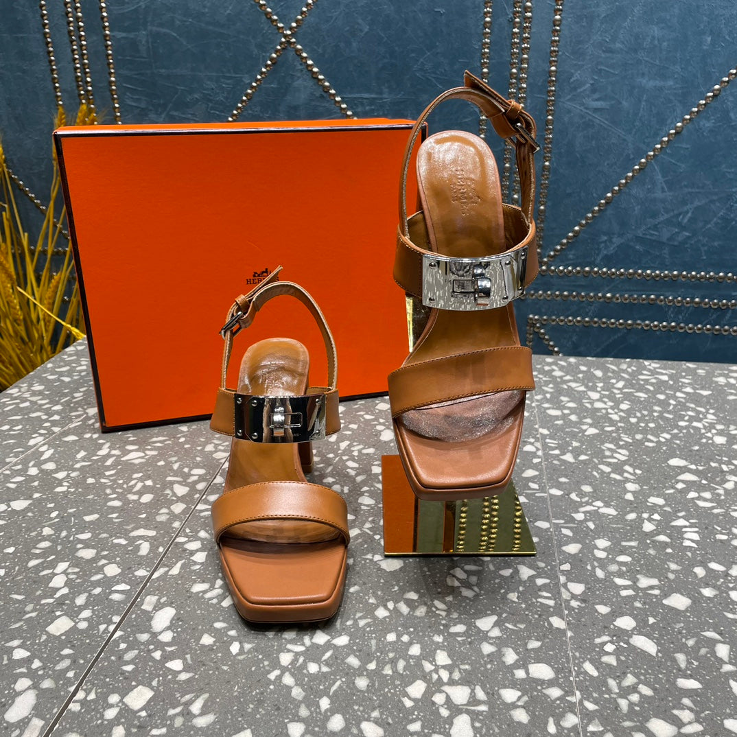 Ilona Sandal 95 Caramel Calfskin