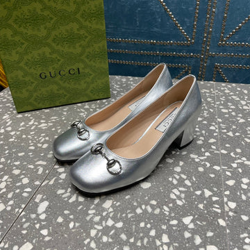 High Pump 55MM In Silver Sheepskin