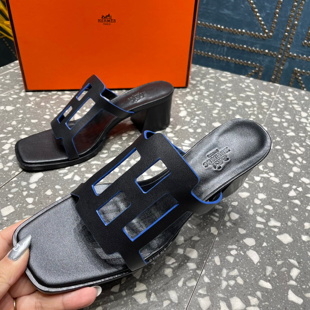 Hm Lzzy 50 Sandal Black Lambskin 962943