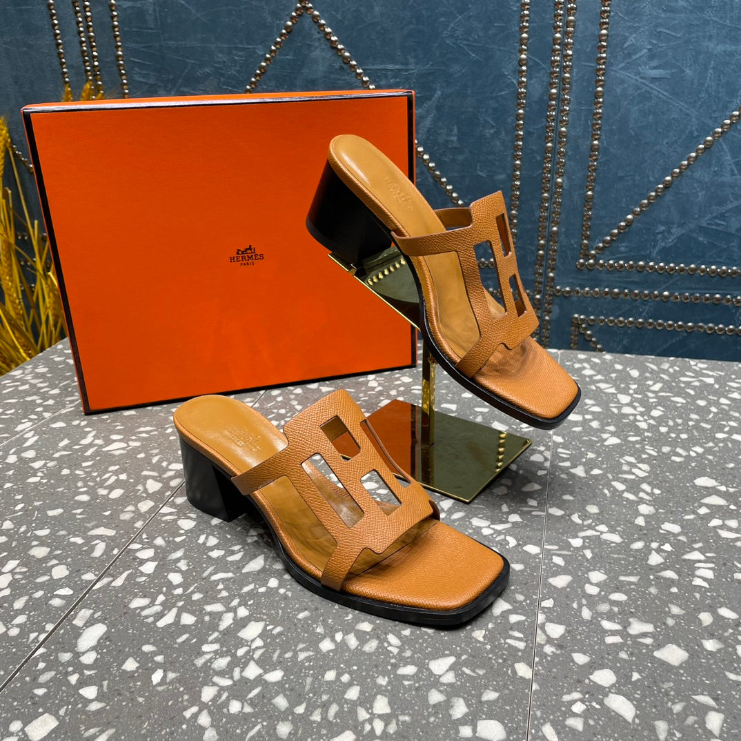 Hm Lzzy 50 Sandal Brown Orange Cowhide 962958