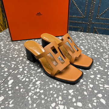 Hm Lzzy 50 Sandal Brown Orange Cowhide 962958