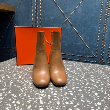 Hm Lisa Ankle Boots 80MM Brown Cowhide 531562