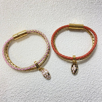 Bvl Snaker Leather Cord Bracelet