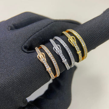 Hm Buckle Diamond 2 Ring