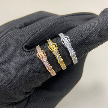 Hm Buckle Full Diamond Ring