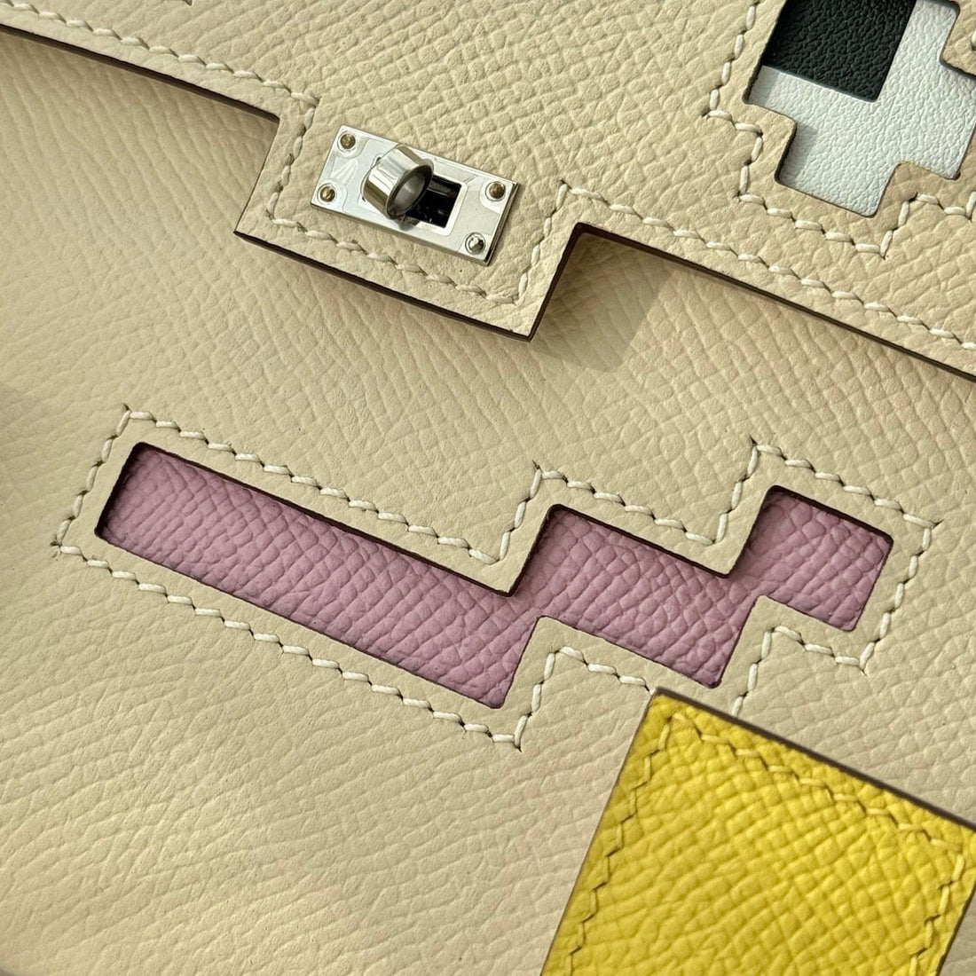 HM Kelly Doll Bag 18CM Light Beige Epsomleather 284572