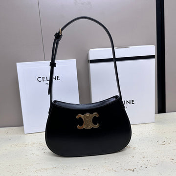Mini 22 Tilly Bag In Black Shinny Calfskin