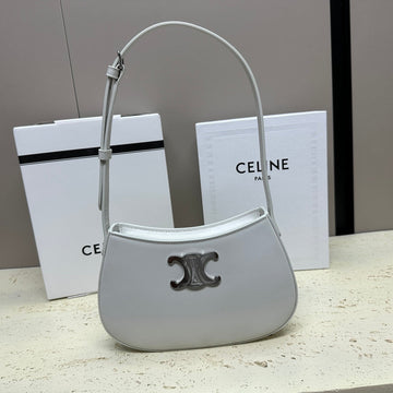 Mini 22 Tilly Bag In White Shinny Calfskin