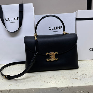 Nino Teen Medium 25 Bag In Black Solf Calfskin