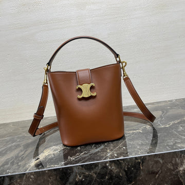 Mini 19 Louise Bag In Bronze Brown Smooth Calfskin