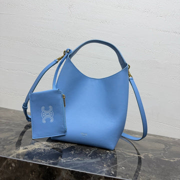 Cl Small Hobo Blue Supple Smooth Calfskin